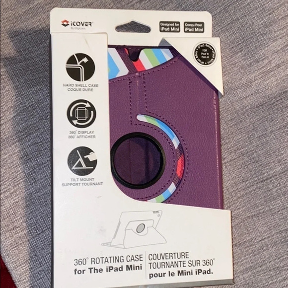 I  cover purple leather IPad mini case - Picture 2 of 16
